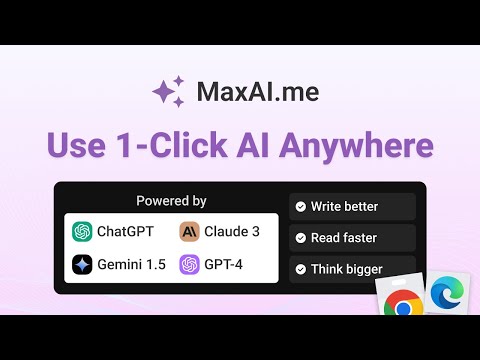 Screenshot of MaxAI.me Chrome Extension