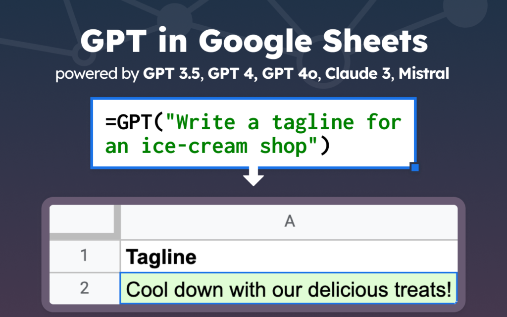 Screenshot of GPT for Sheets & Docs Chrome Extension