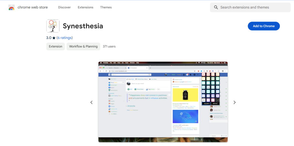 It is a screenshot of AI tool Synthesia's chrome extension that is out of The Best AI Chrome Extensions of 2024